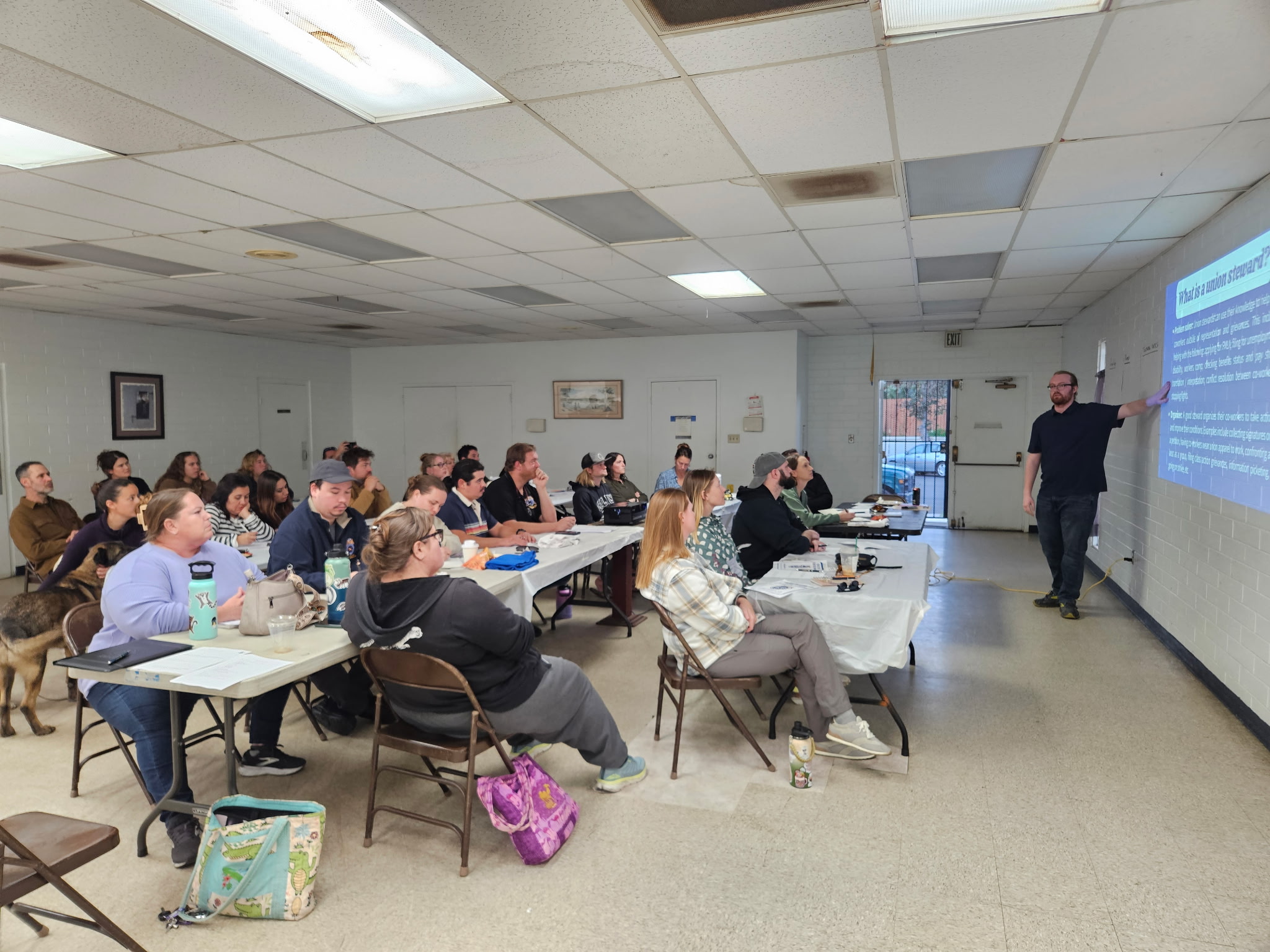 Teamsters Local 481 members at a rally