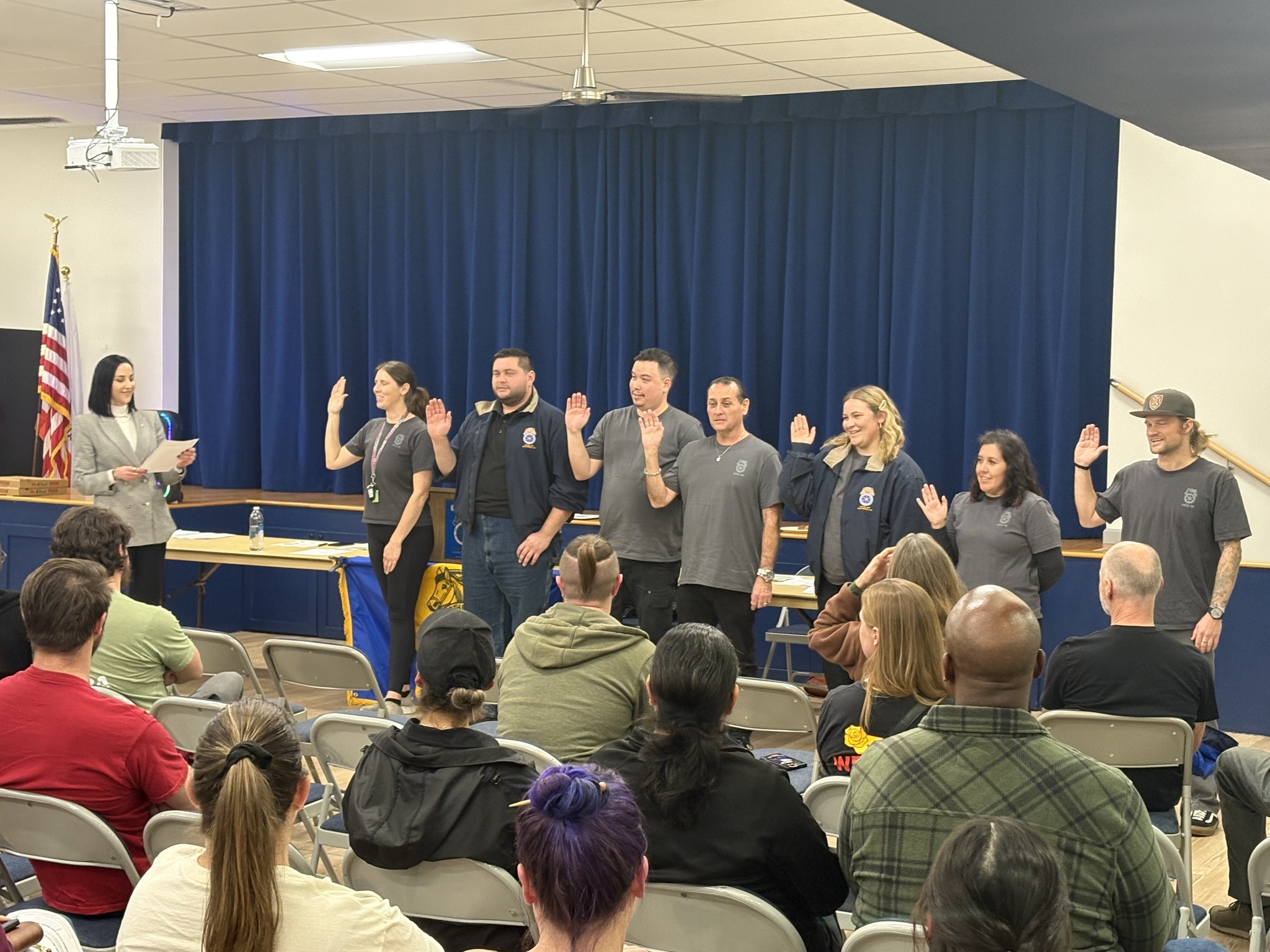 Teamsters Local 481 members standing together